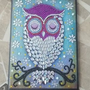 Jeweled Owl Soft Leather Journal/notebook NWOT
